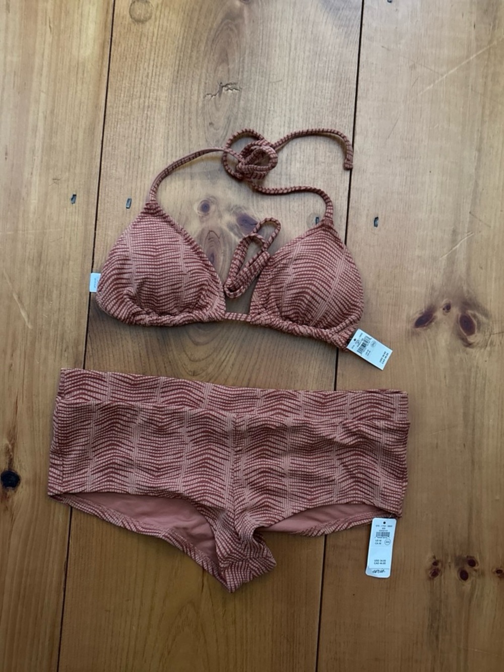 aerie orange Bikini Top and Bottom Set
